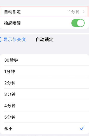 休宁苹果换屏维修分享无法调整iPhone自动锁屏的时间怎么办